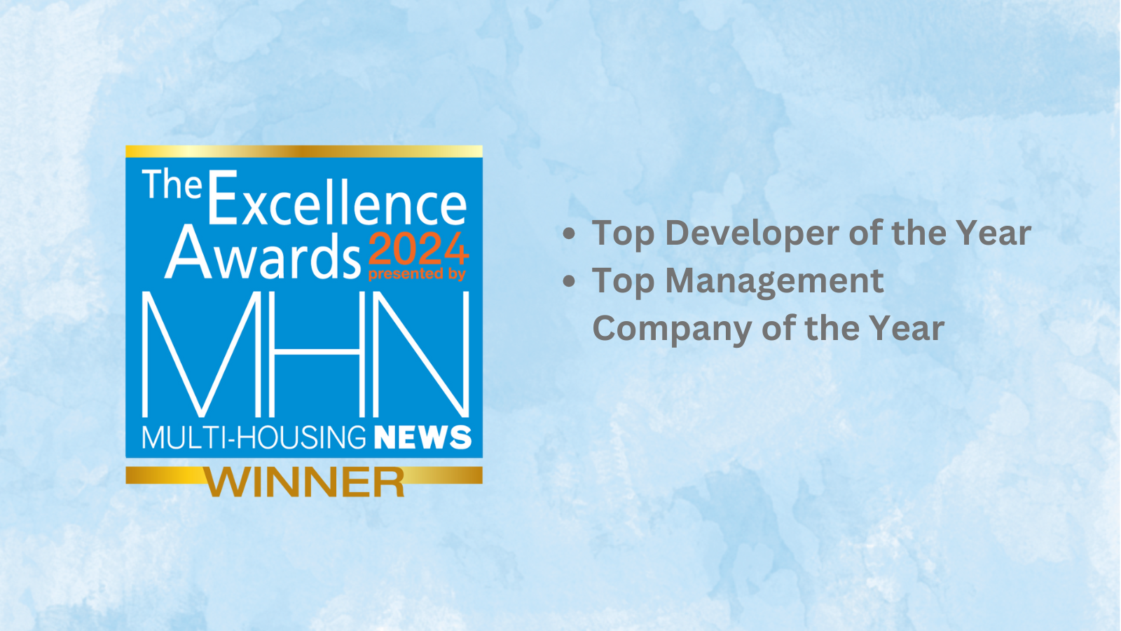 Marquette Management Wins MHN Excellence Award!